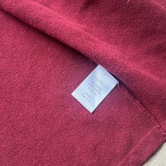 NWOT Tribal Open Front Coatigan with Patch Pockets Bordeaux Size M - Picture 8 of 9